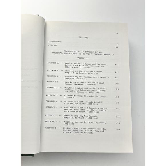 Robert Riley “Colonial Riley Families Tidewater Frontier” Vol 1&2 Genealogy - Picture 16 of 16